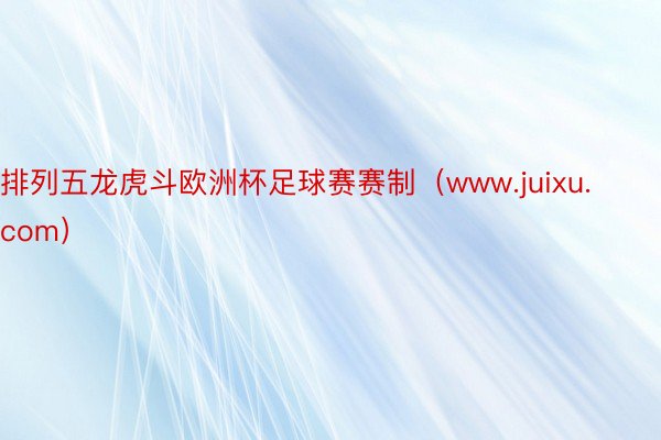 排列五龙虎斗欧洲杯足球赛赛制（www.juixu.com）