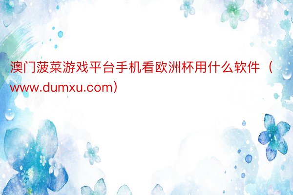 澳门菠菜游戏平台手机看欧洲杯用什么软件（www.dumxu.com）